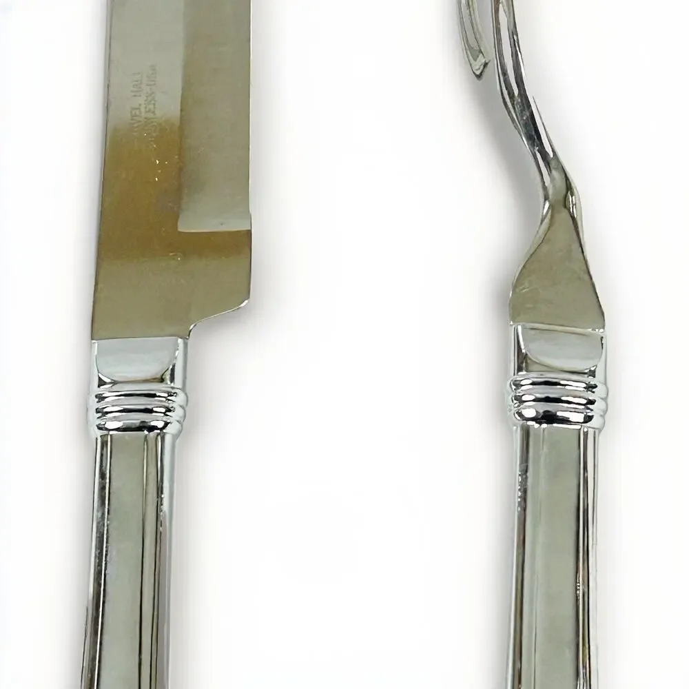 Vintage 80's Carvel Hall USA GEORGE WASHINGTON Carving Set Knife Fork